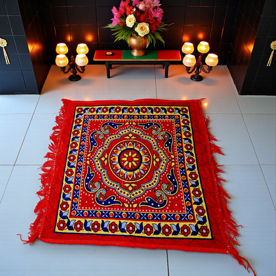 Premium Large Quilted Puja Aasan 24*24