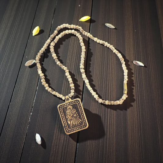 Divine Yugal Sarkar Pendant Tulsi Mala SPT-503