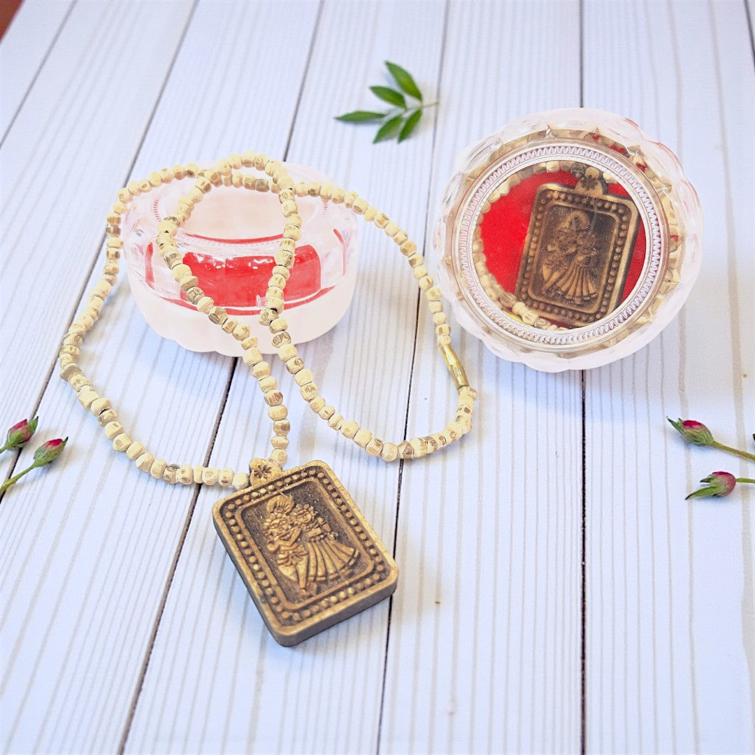 Divine Yugal Sarkar Pendant Tulsi Mala SPT-503