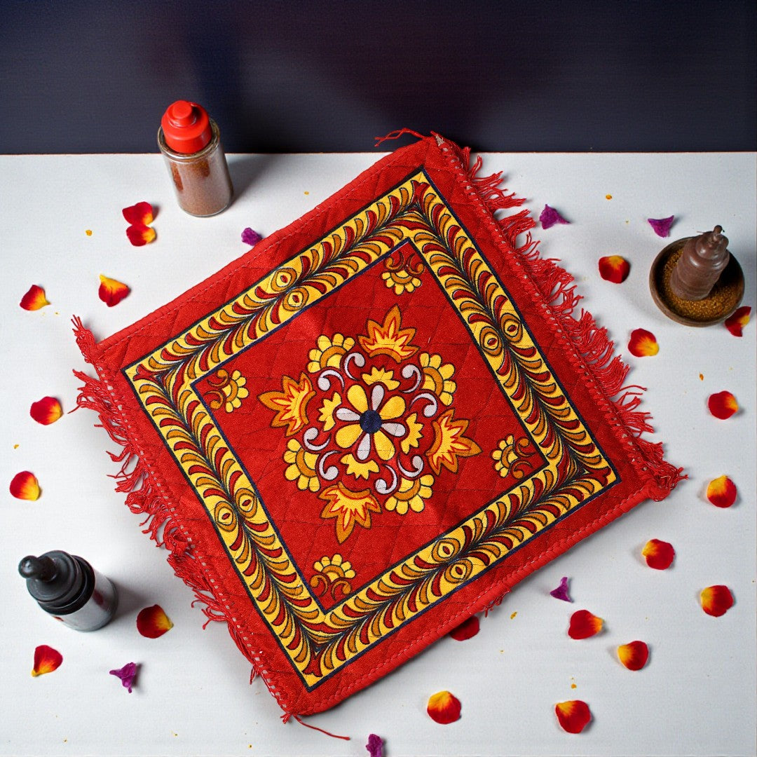 Premium Quilted Puja Aasan