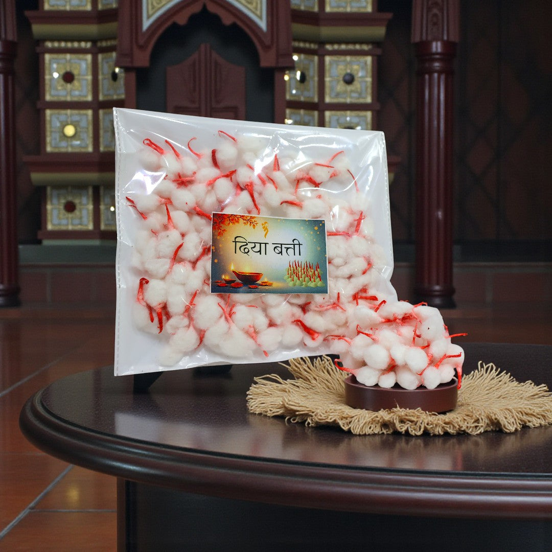 Shri Poshak – Premium Cotton Diya Batti 🪔