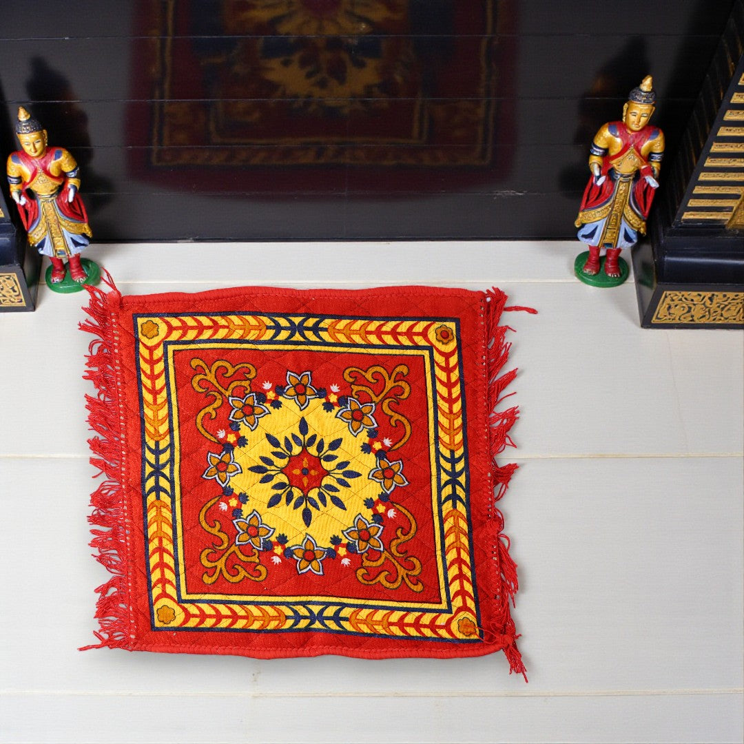 Exquisite Handcrafted Puja Aasan (20x20)