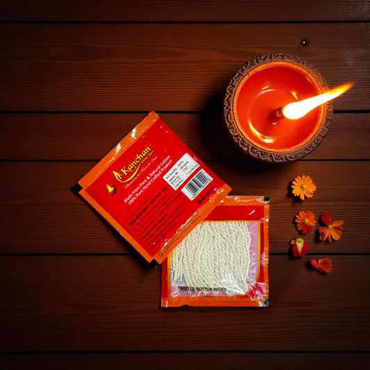 Kanchan Deep Jyot Twisted Cotton Wicks (Batti) 🪔