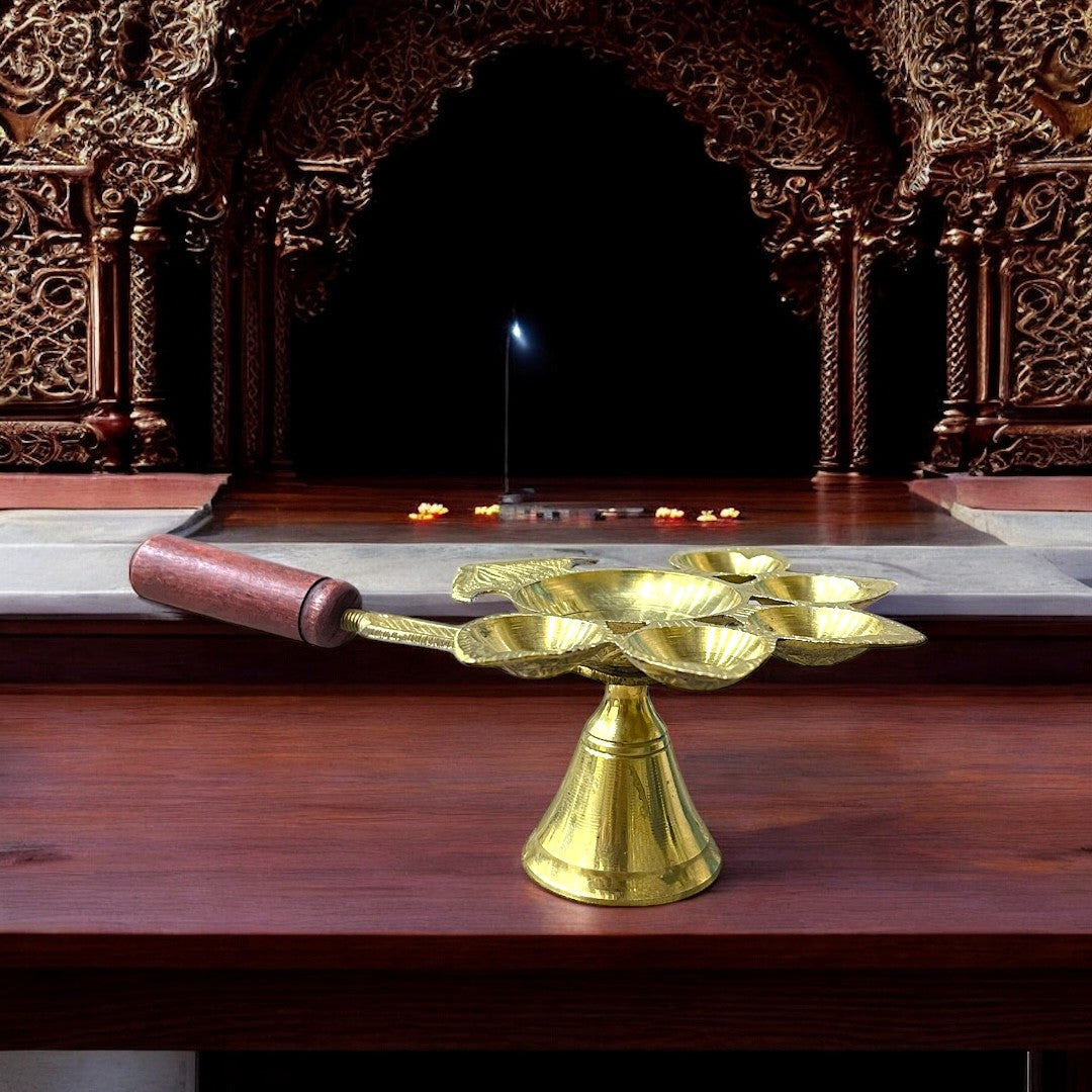 5 Mukhi Deepak /Diya For Maha Aarti